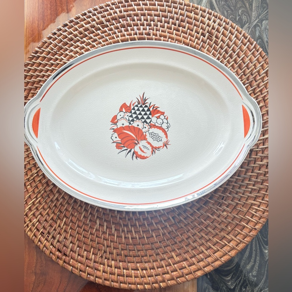 Vintage American chinaware Small oval platter 11 1/2 x8 1/2